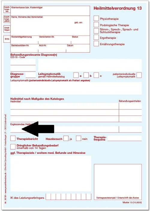 Muster-Verordnung: ergänzendes Heilmittel